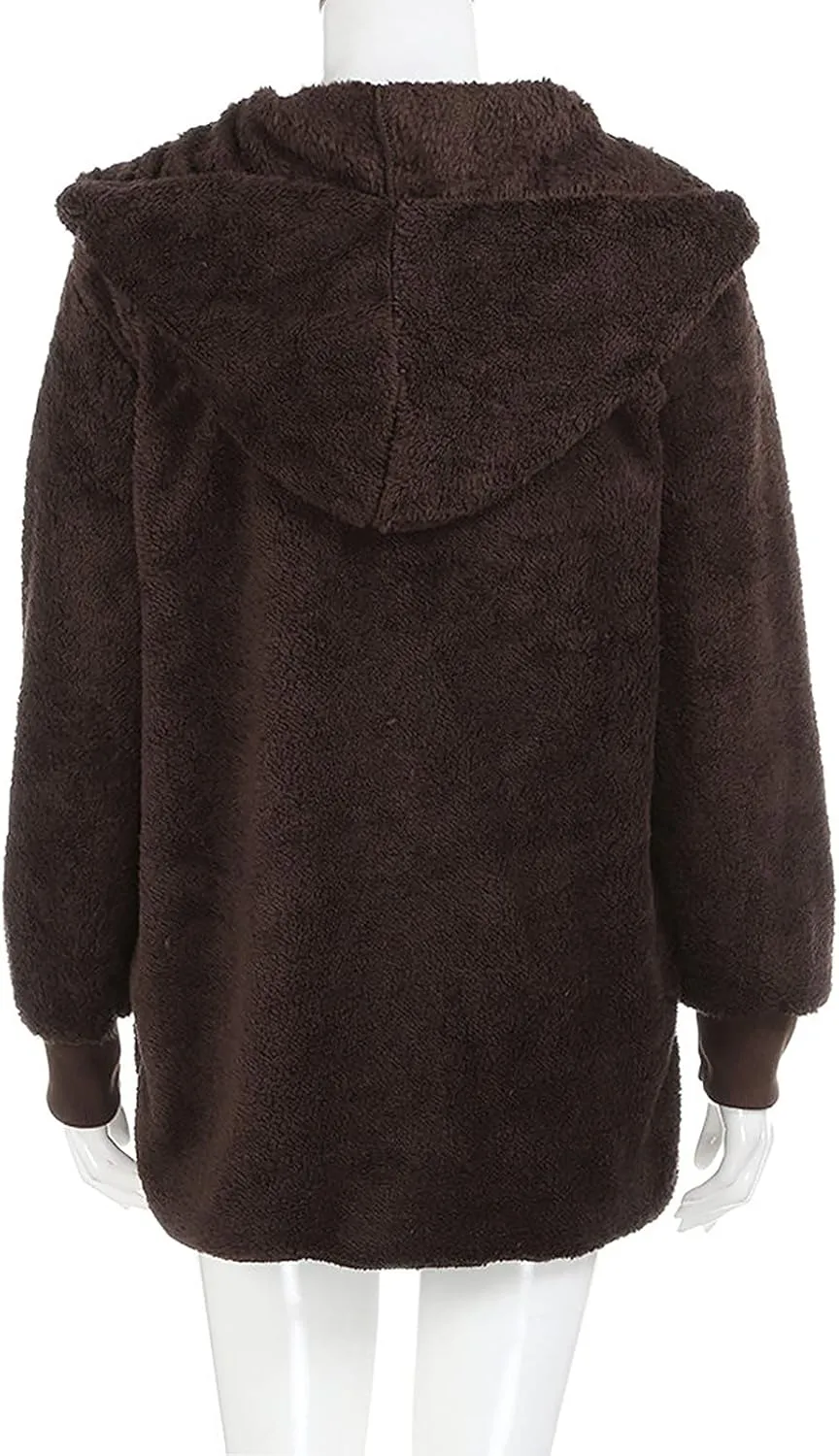 Ceboyel Womens Winter Jacket Coats Hooded Oversized Sweater Cardigan Fuzzy Fleece Shearling Jacket Trendy Warm Clothes 2023