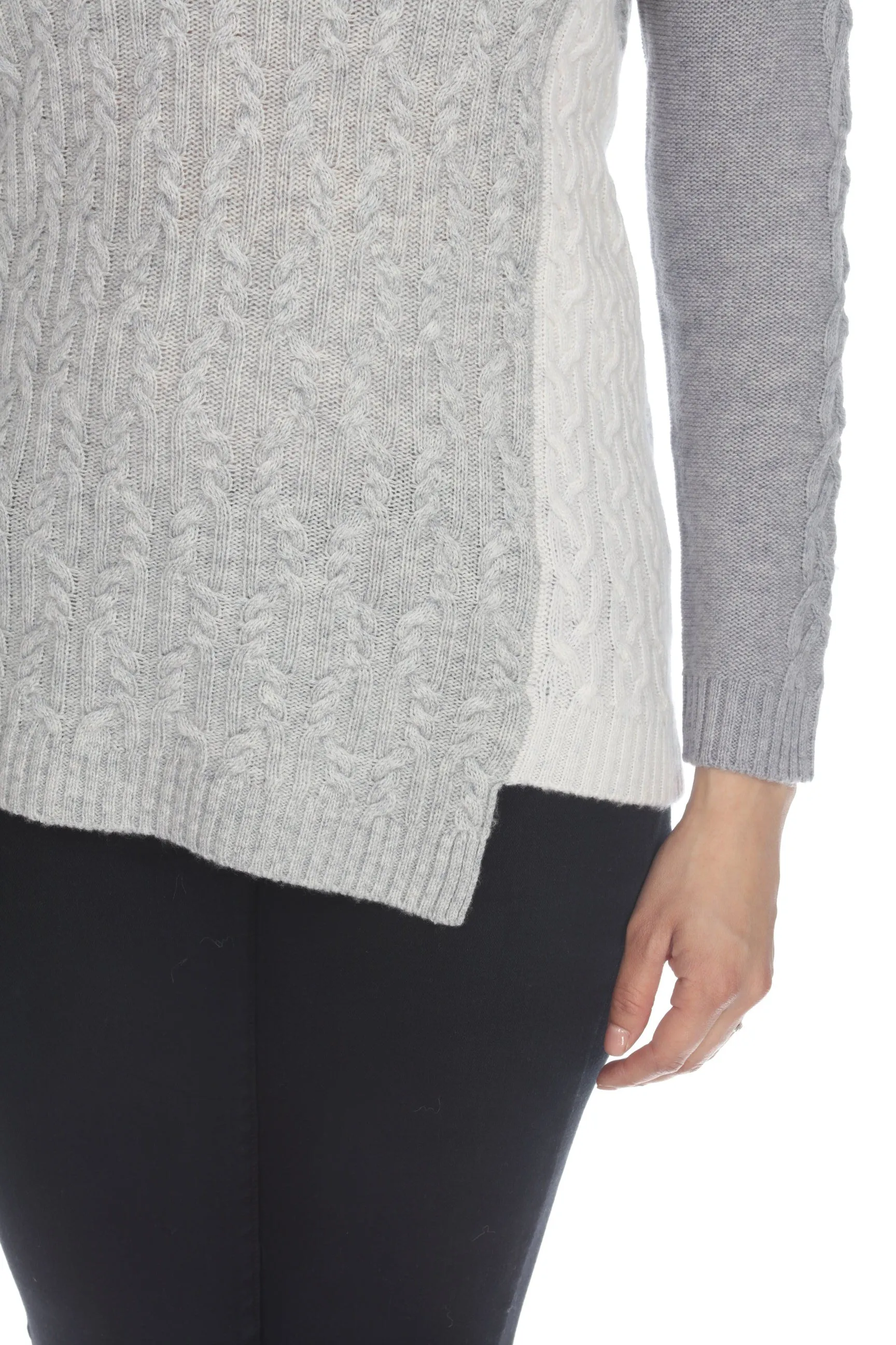 Claudia Nichole by Alashan Multi Wool Cashmere Color Block Pullover Sweater LM2009