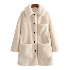 FAUX SHEARLING COAT