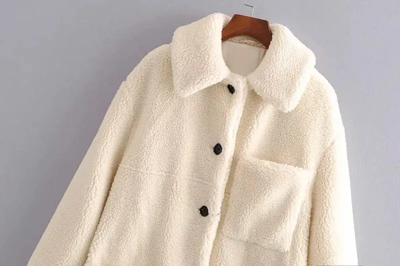 FAUX SHEARLING COAT
