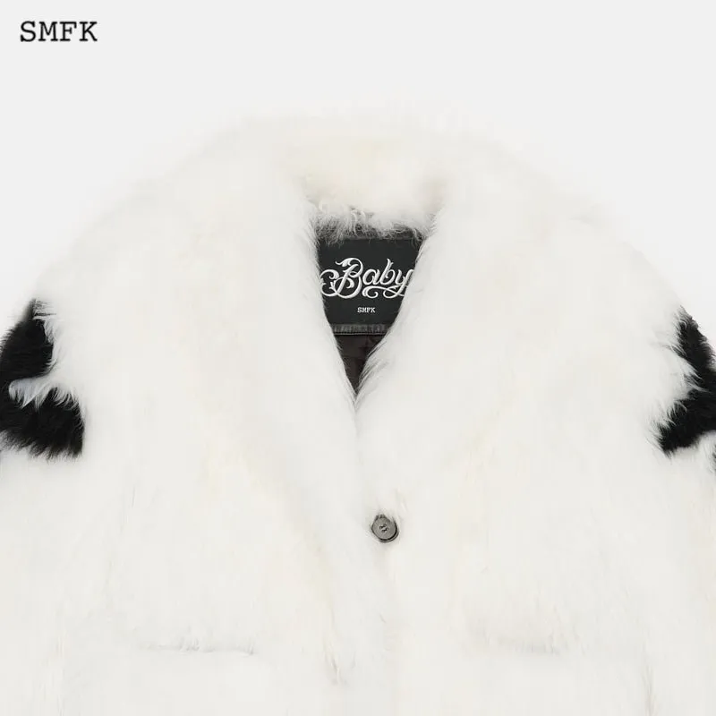 Gemini Flower Arm Fur Suit White
