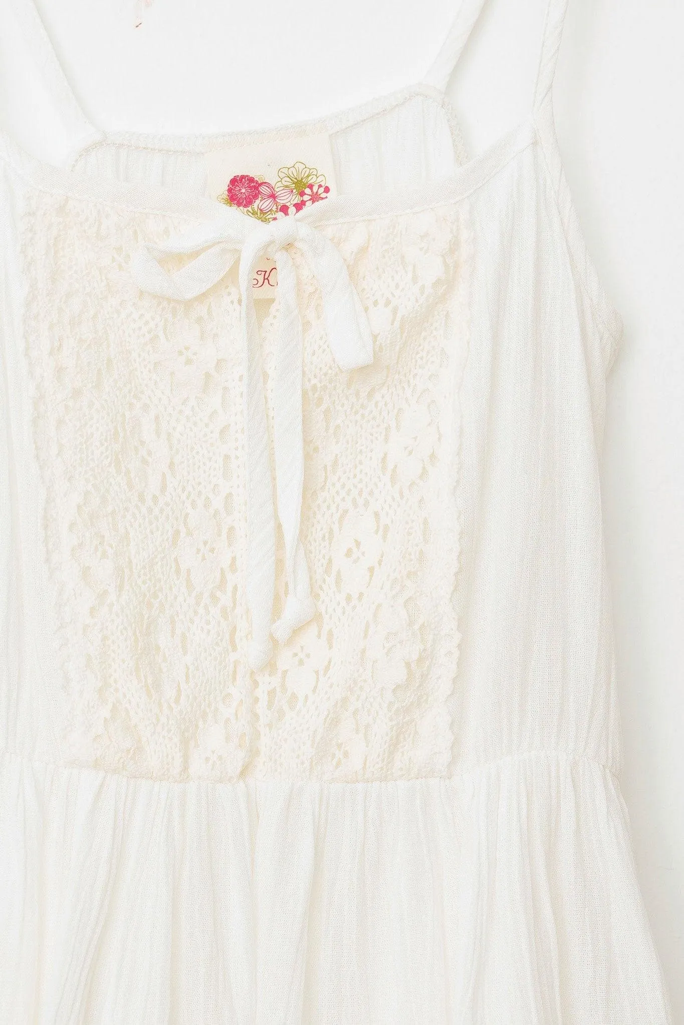 Girls Western Sleeveless Front Lace And Tie Tops