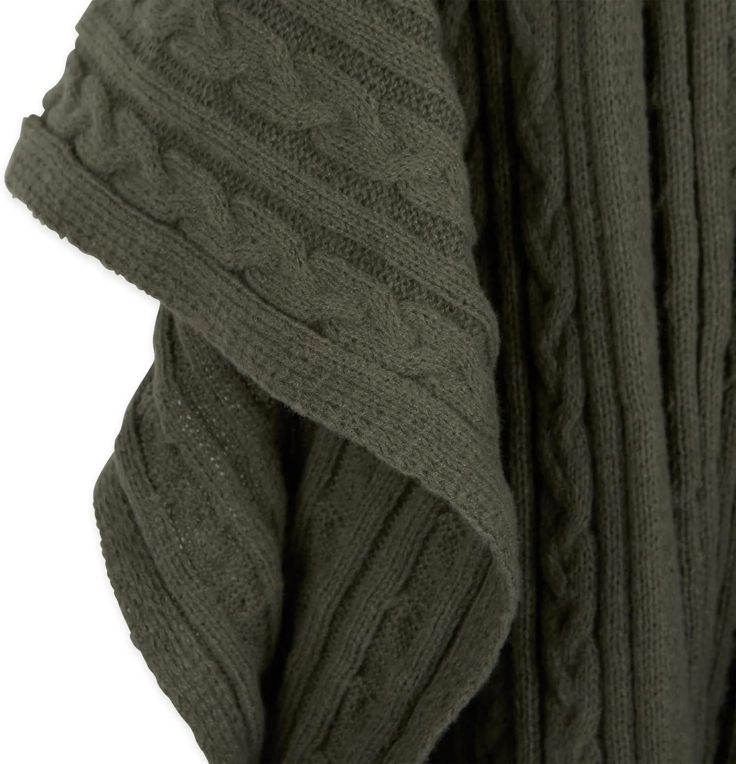 Hadley Wren Women's Kenna Cable Knit Open Front Poncho Wrap