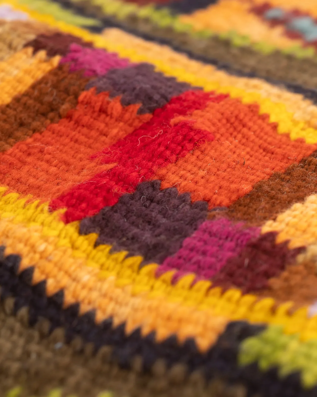 Merino Wool Blanket Poncho - Diamond Sampler