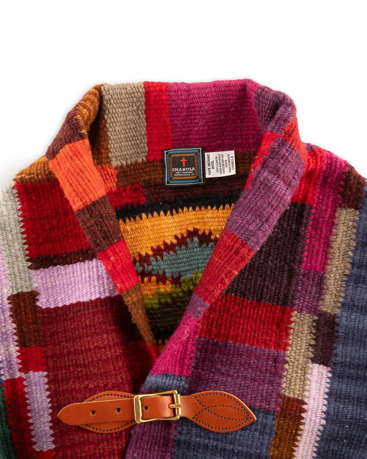 Merino Wool Blanket Poncho - Diamond Sampler
