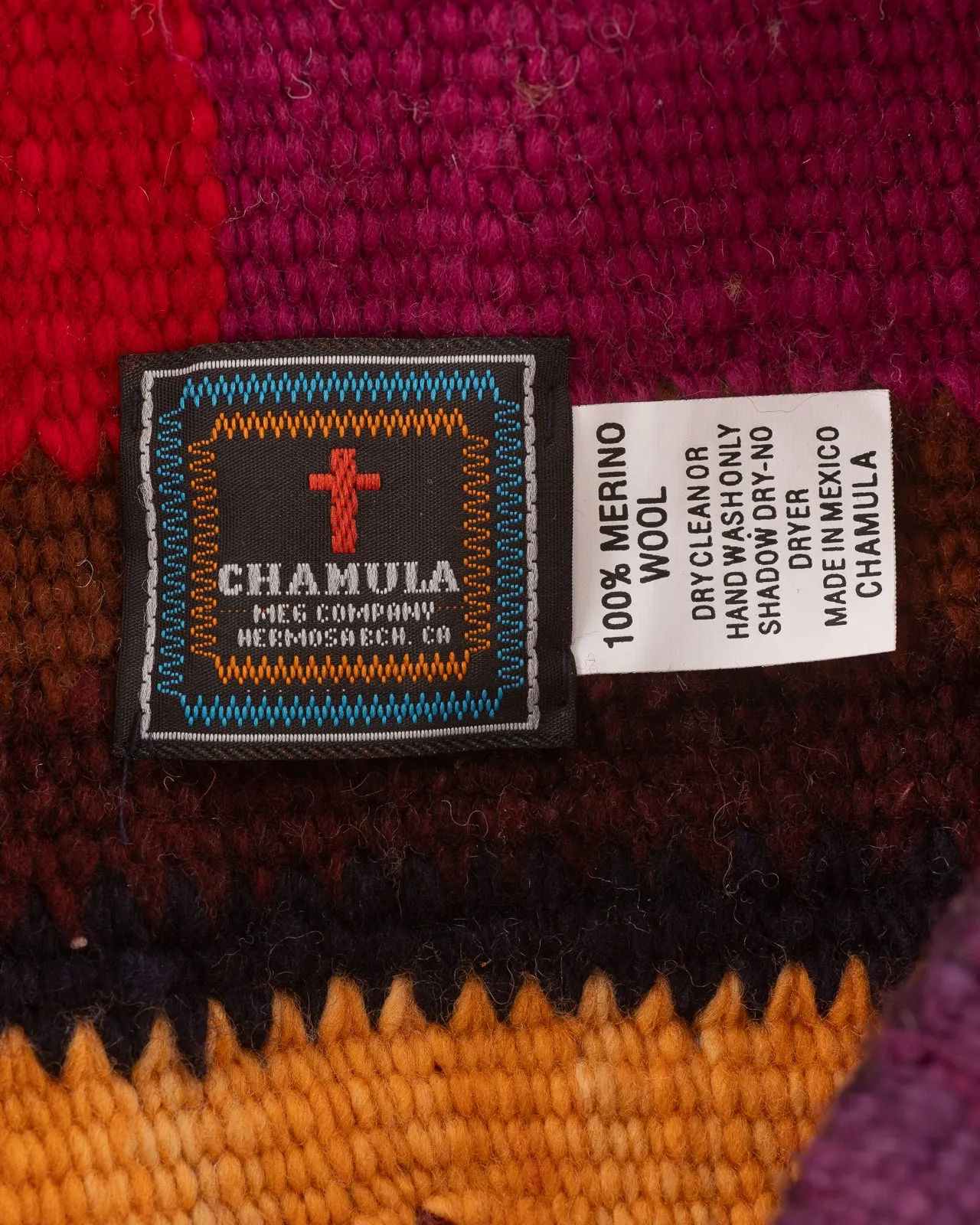 Merino Wool Blanket Poncho - Diamond Sampler