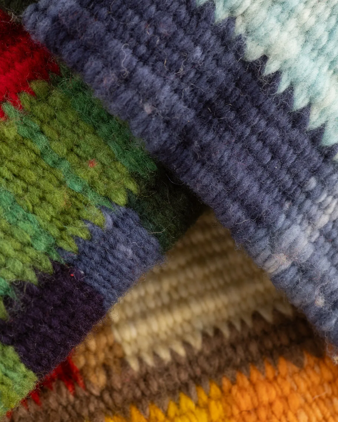 Merino Wool Blanket Poncho - Diamond Sampler