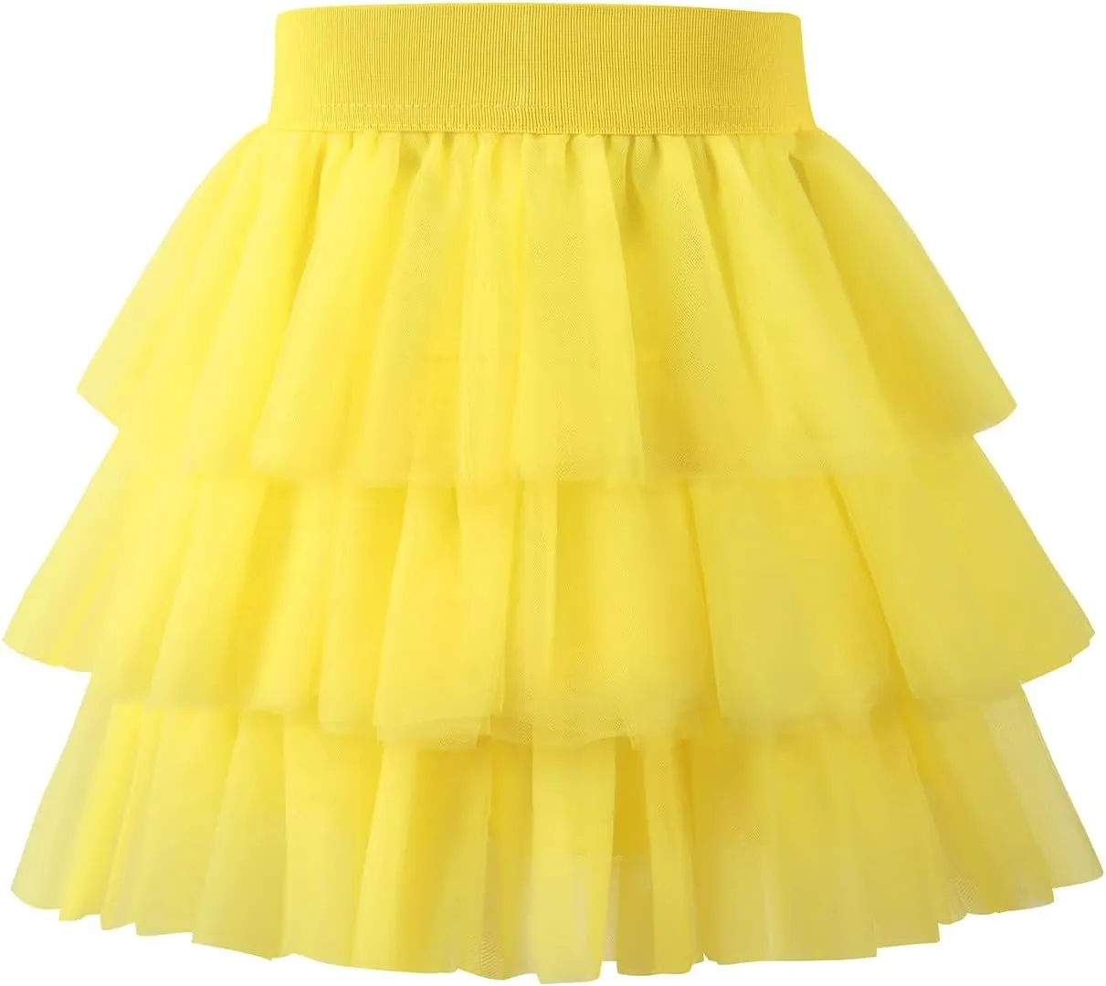 Noomelfish Girls Layered Tutu Skirt Ruffle Tiered Tulle Party Dance Skirt (3-10 Years)