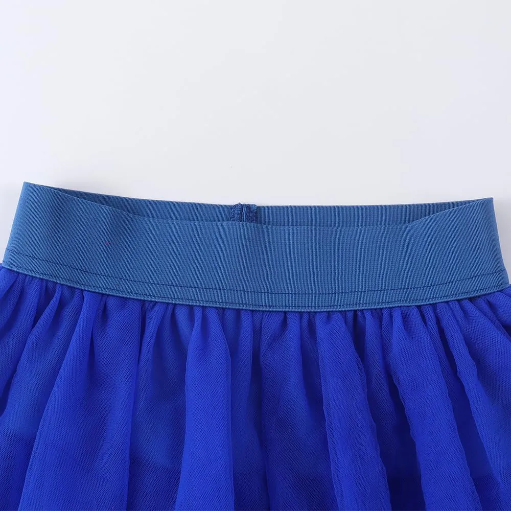 Noomelfish Girls Layered Tutu Skirt Ruffle Tiered Tulle Party Dance Skirt (3-10 Years)