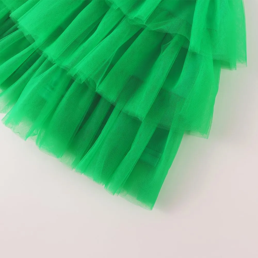 Noomelfish Girls Layered Tutu Skirt Ruffle Tiered Tulle Party Dance Skirt (3-10 Years)