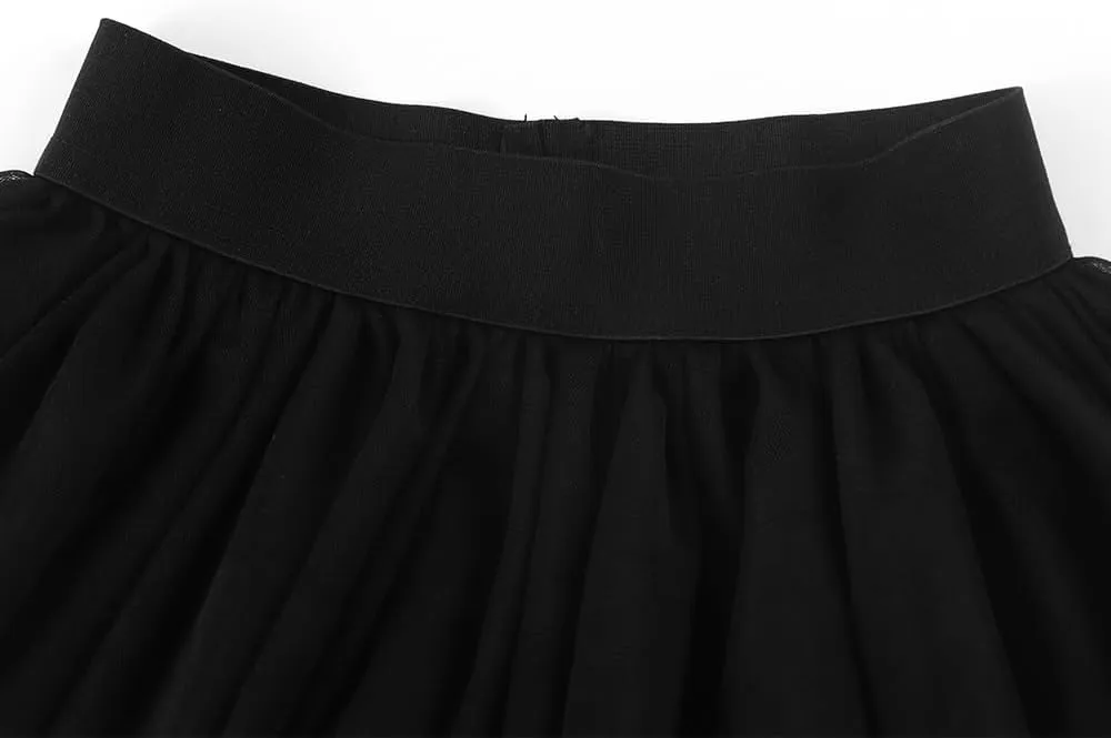 Noomelfish Girls Layered Tutu Skirt Ruffle Tiered Tulle Party Dance Skirt (3-10 Years)