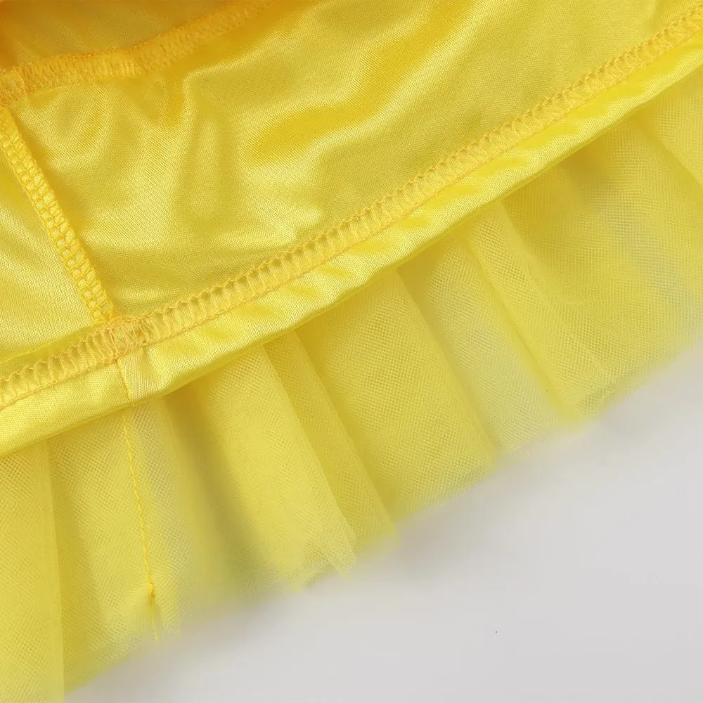 Noomelfish Girls Layered Tutu Skirt Ruffle Tiered Tulle Party Dance Skirt (3-10 Years)