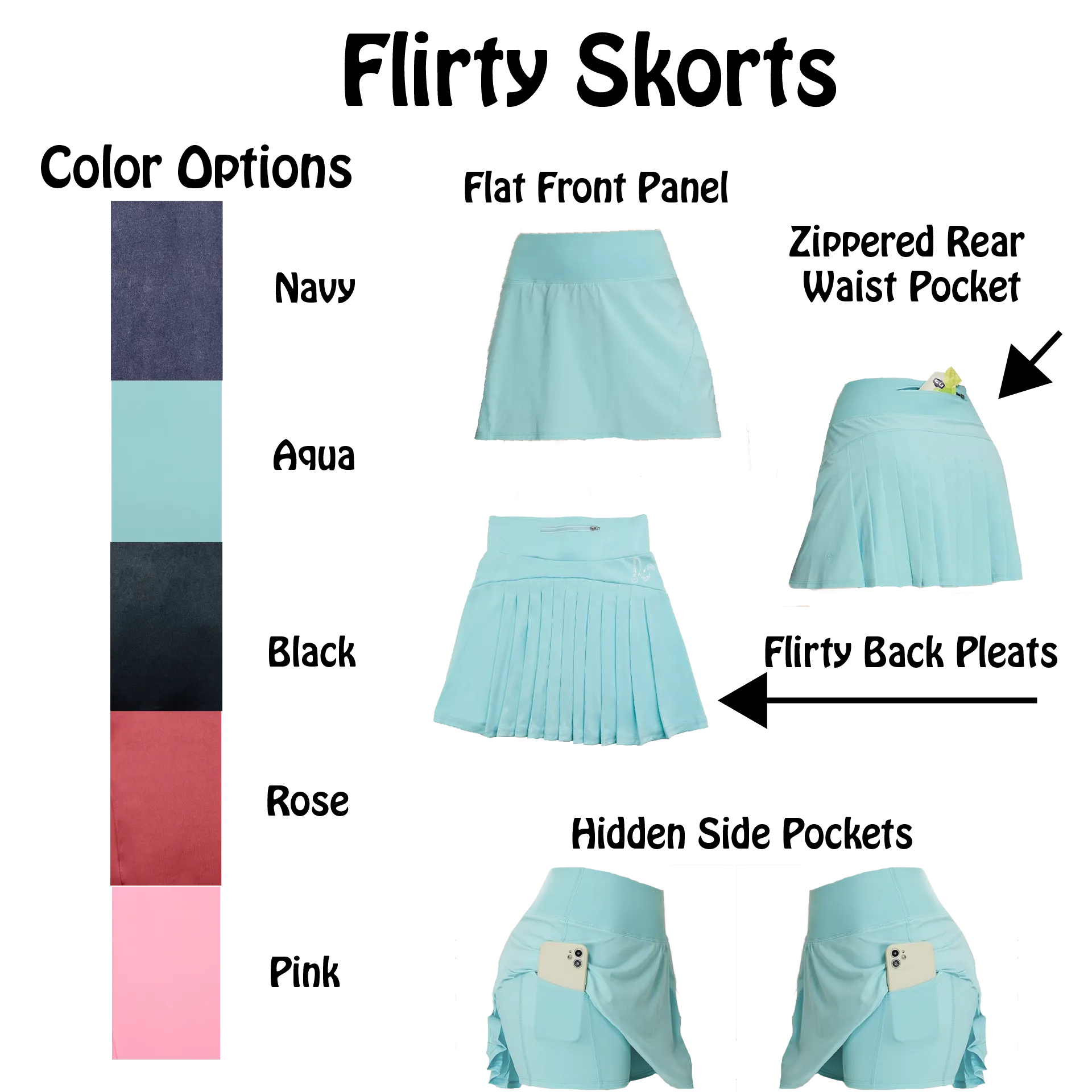 Pickleball Heartbeat EKG | Women's Flirty Pickleball Skort