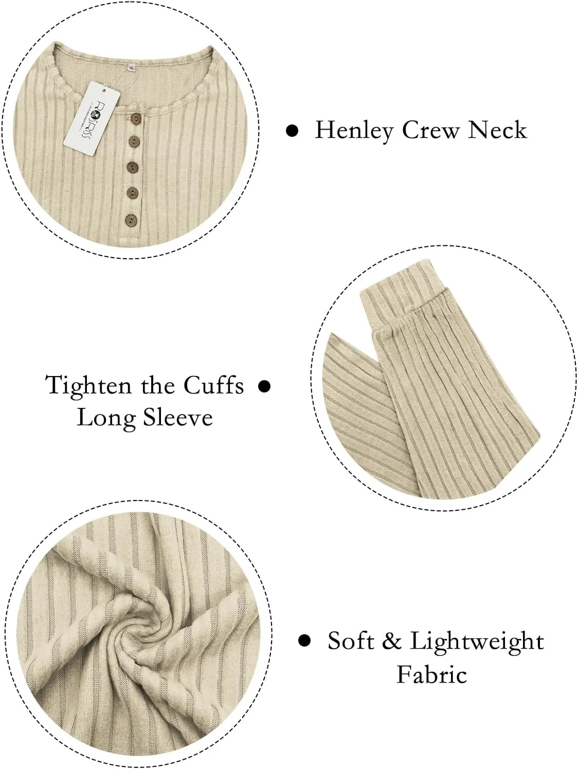 ROSRISS Womens-Plus-Size-Tops Trendy Long Sleeve Henley Shirts Casual Ribbed Knit Tunics Dressy Crewneck Pullover Sweaters