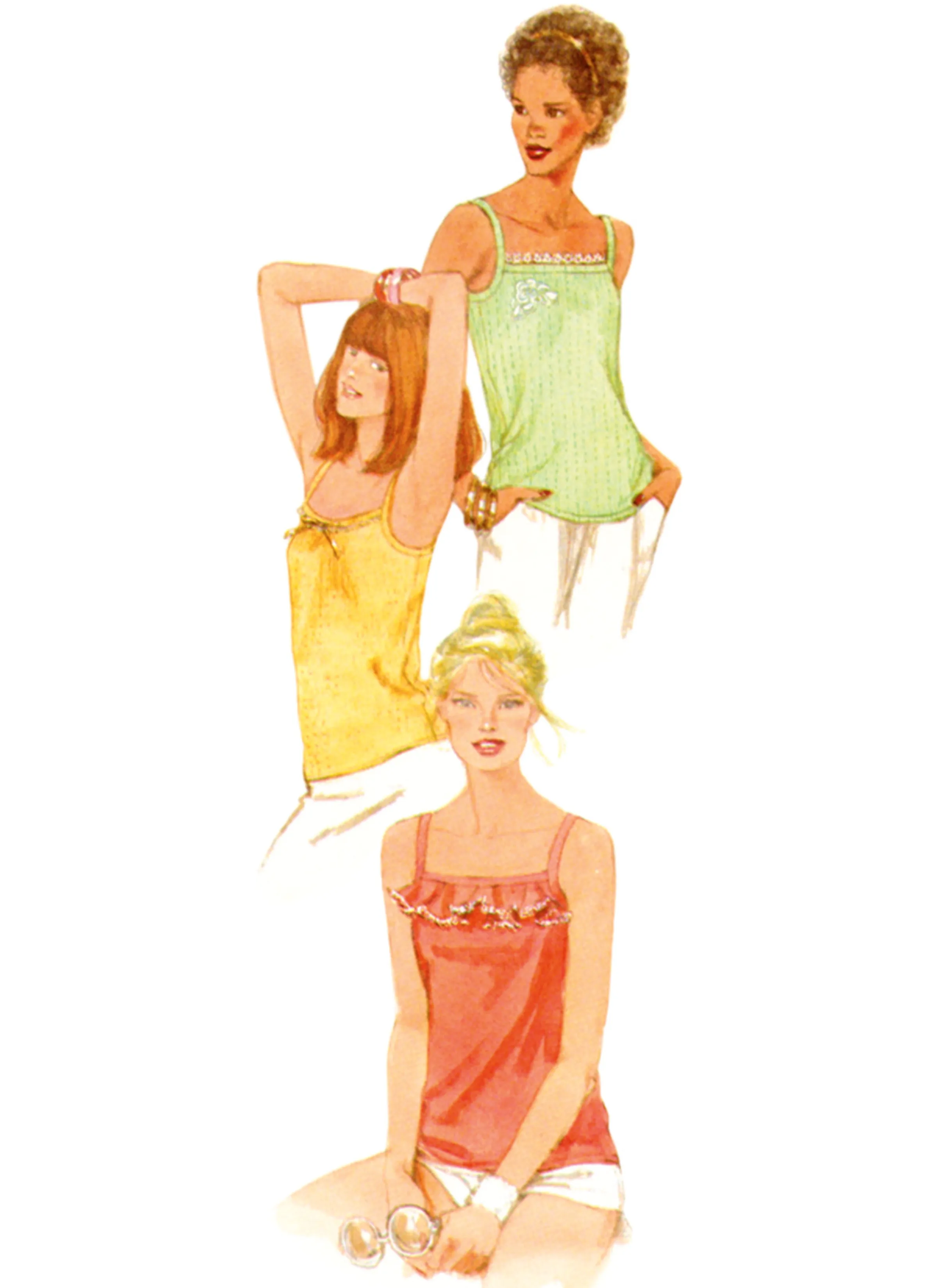 Simplicity Sewing Pattern 9967 1980's Pullover Knit Tops