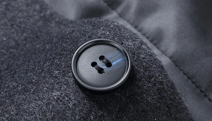 Warm Wool Coat for Men | Stand Collar | M2K Trends
