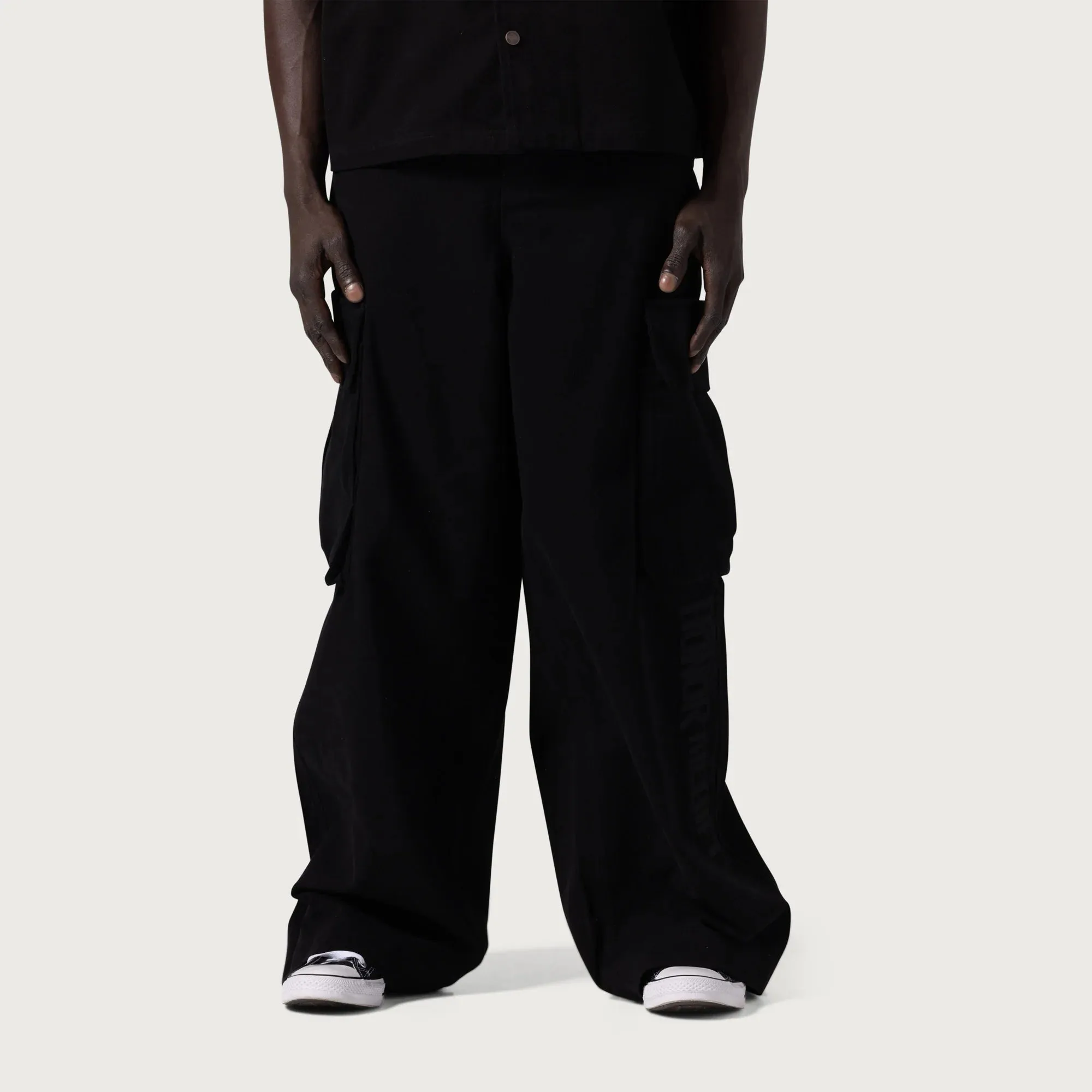 Wide Leg Cargo Black