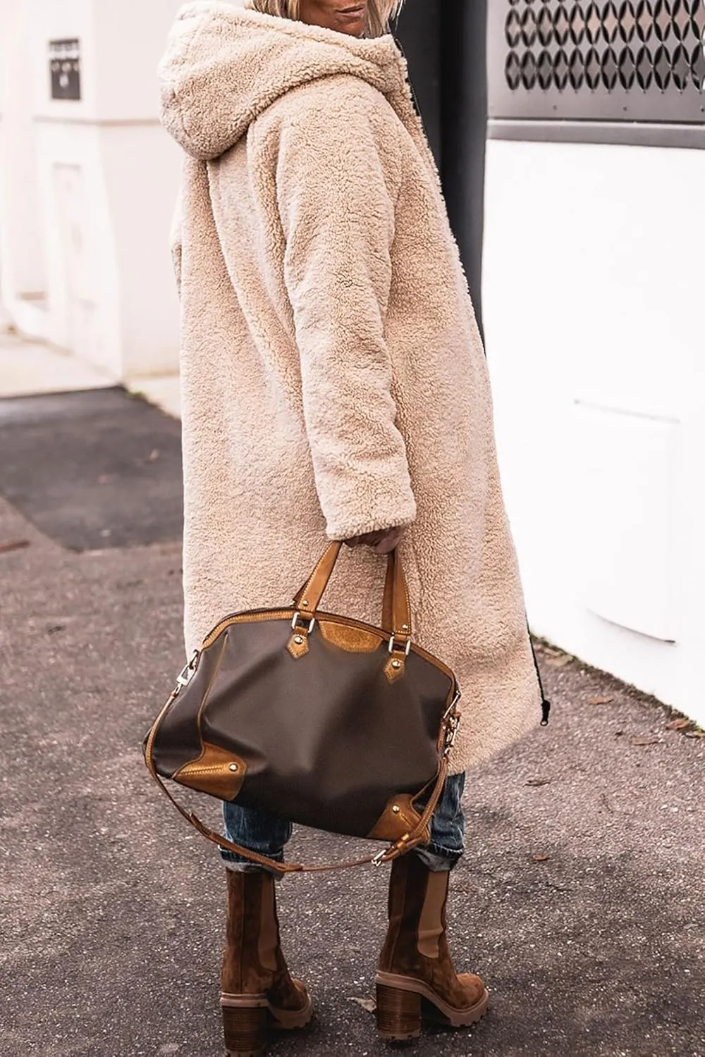 Winter Coats for Women Oversized Shearling Fleece Long Jackets Warm Hooded Puffer Jacket Outerwear Down Coat Clothes